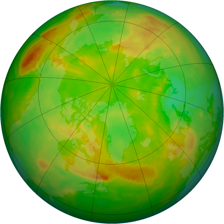 Arctic ozone map for 08 June 1989